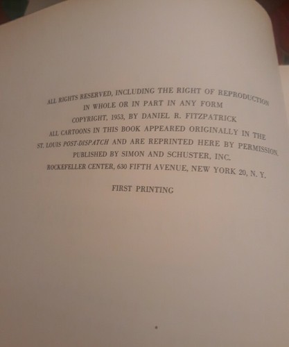 Daniel R. Fitzpatrick 1953 SIGNED As I Saw It HARDCOVER BOOK 1st print AUTOGRAPH - Picture 5 of 12