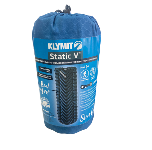 Klymit 06st01blc Static V Lightweight Sleeping Pad Navy Blue Os Ebay