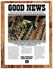 1970s John Deere Forage Harvesting - Original Print Advertisement (8.5in x 11in)
