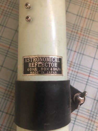 Vintage Astronomical Reflector Made In Japan 40X 80X 40 M/m - As Is, Read Below
