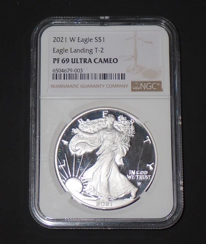 2021 W US Silver Eagle $1 Ty 2 NGC PF 69 Ultra Cameo
