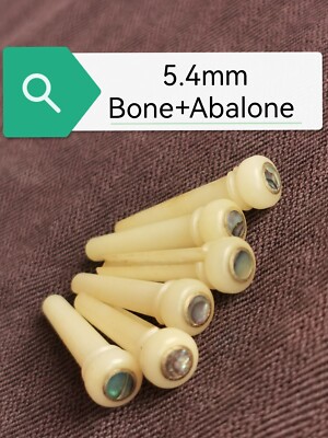 Ungebleichte Kamelknochen Brücke Saiten Pins für Akustikgitarre Set 6 Stück