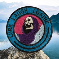 LURK LAUGH LOATHE/ SKELTOR/ HE-MAN American Hook & Loop Morale Patch