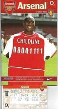 ARSENAL v ASTON VILLA 27 AUGUST 2003 ARSENAL TICKET. ARSENAL CHAMPIONS.FREE POST