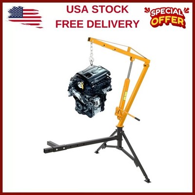 Hydraulic Pickup Truck Crane with 360° Swivel 2-Inch Hitch Receiver 1000lbs