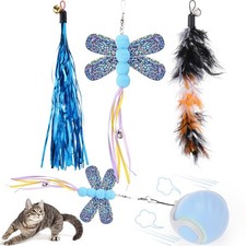Interactive Cat Toy Ball Tails 3 Pack Replaceable Only Tails Accessory Pet