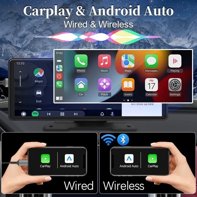 Écran Tactile Carplay Android Auto Sans Fil Voiture 10.26" Radio Vidéo USB - Photo 4/4