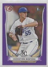 2014 Bowman Prospects Purple Christian Binford #BP29 fm0