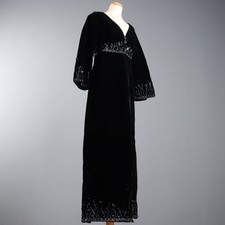 Abito da Sera Vintage Sartoriale Velluto Taglia M/L Italia Anni 60-70 Originale