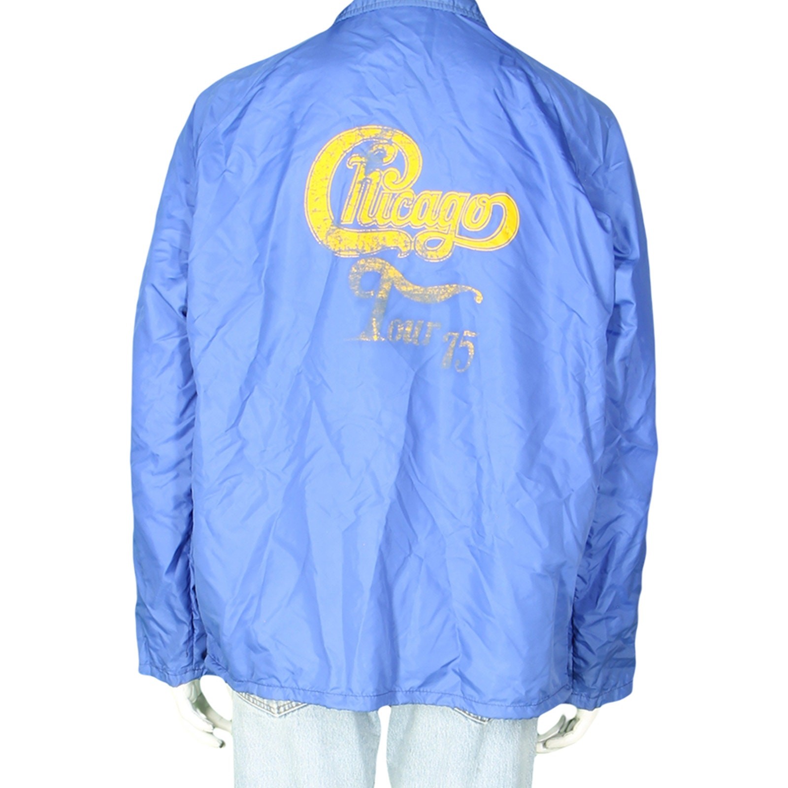 70s Vintage Chicago Tour 75 Vaughn Productions Band Windbreaker Jacket L
