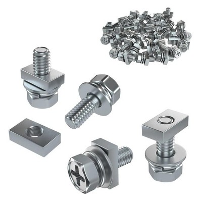 Motorcycle Battery Terminal Bolts and Nuts,12 Pack M6 X 12 Mm Bolt Square Nut...