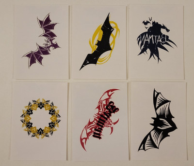 2005 BATMAN BEGINS Movie TATTOO Chase INSERT CARD SET 6/10 Nice NM/MT Topps