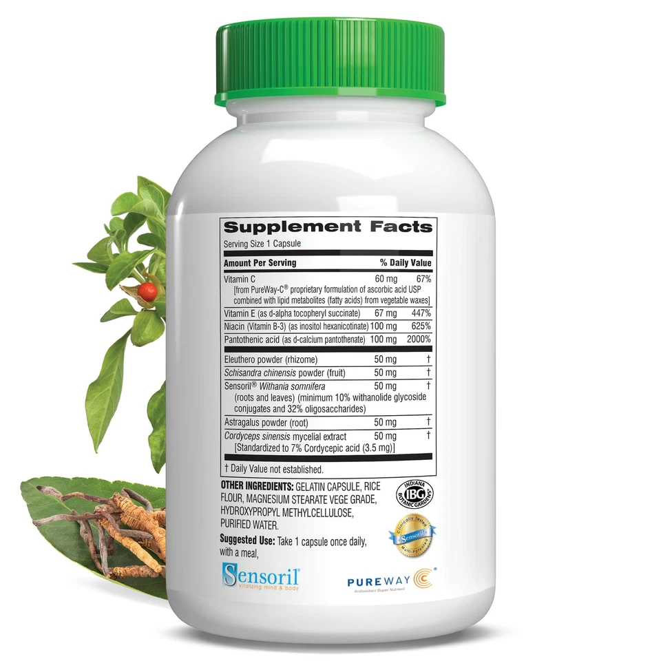 Suplemento dietético energético Botanic Choice Adrenal Advantage™, 30 cápsulas Foto 2 de 4