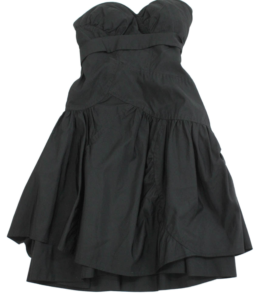 Miu Miu Women Fit & Flare Sweetheart Black Sleeveless Short Dress Size 38Free Shipping in US $100+ Orders | $6.95 Orders Below