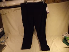 Utopia By Hue Women's Mid-Rise Stretch Slim Fit Pull On Denim Leggings Black-XXL