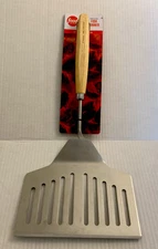 Food Network Extra Large Wide Spatula Turner Stainless Wooden Handle Meat Fish