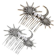2 Pcs Side Combs Vintage Hair for Women Accessories Bridal Party Retro