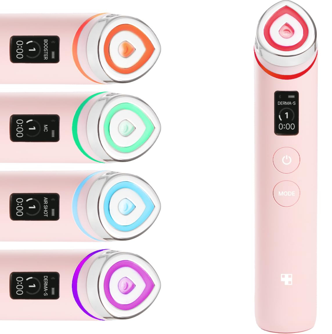 Medicube Age-R Booster Pro Pink &vert; 6-IN-1 Real Glass Glow Beauty Massager &vert; Looki