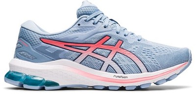 Size 6.5 - ASICS Women's GT-1000 10 Soft Sky/Blazing Coral 1012A878-408