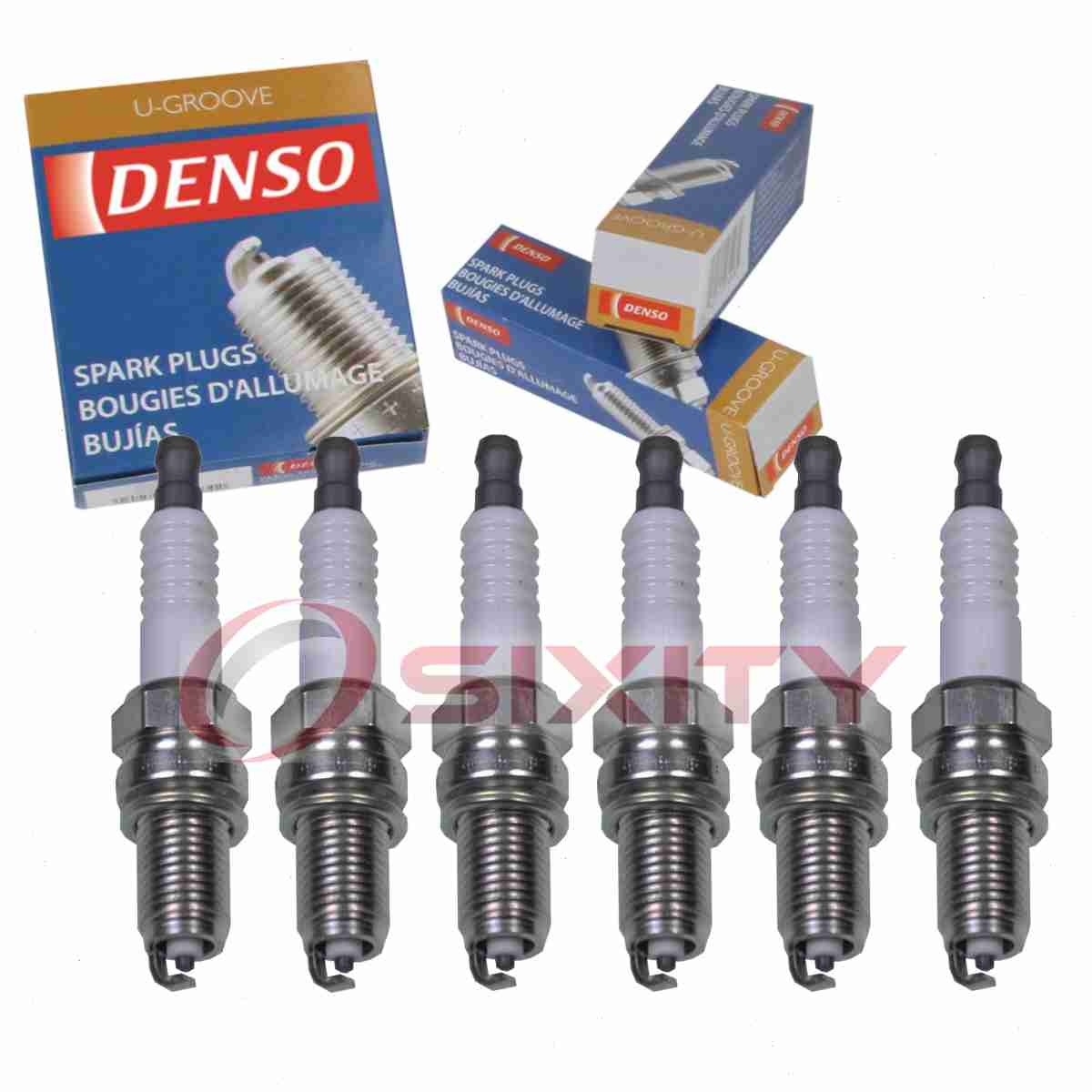 6 pc DENSO 3179 Standard U-Groove Spark Plugs for XU22EPR-U XS4164 wh