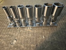 Snap-on Tools 7 Piece Sae Deep Swivel Socket Set 38 Drive 6 Point 38 To 34 Snap-on Tools 7 Piece Sae Deep Swivel Socket Set 38 Drive 6 Point 38 To 34