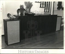 1973 Press Photo Home Console Stereo System with Speakers - hpa18375
