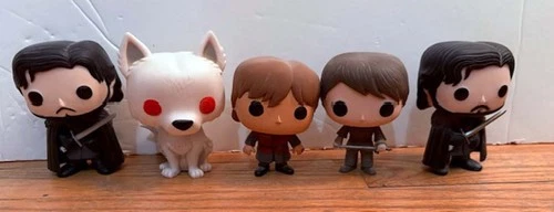 Lot of 5 Funko Pop Game of Thrones OOB Jon Snow Ghost Arya Tyrion Vinyl Figure