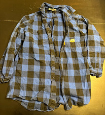 Rasco FR Men  s FR Work Shirt Large Regular Blue/Black Plaid Cotton Twill