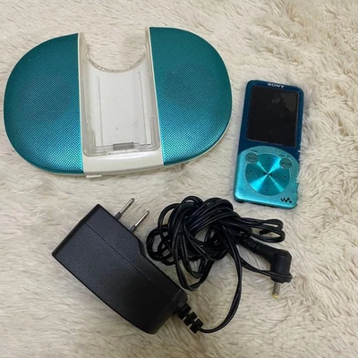 Sony Walkman NW-S755 Blue 16GB MP3 Player Tested Bundle Speaker Dock Cable - Image 1 of 3