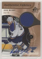 2005 SP Game Used Edition Authentic Fabrics 16/75 Doug Weight #AAF-DW Auto 9su