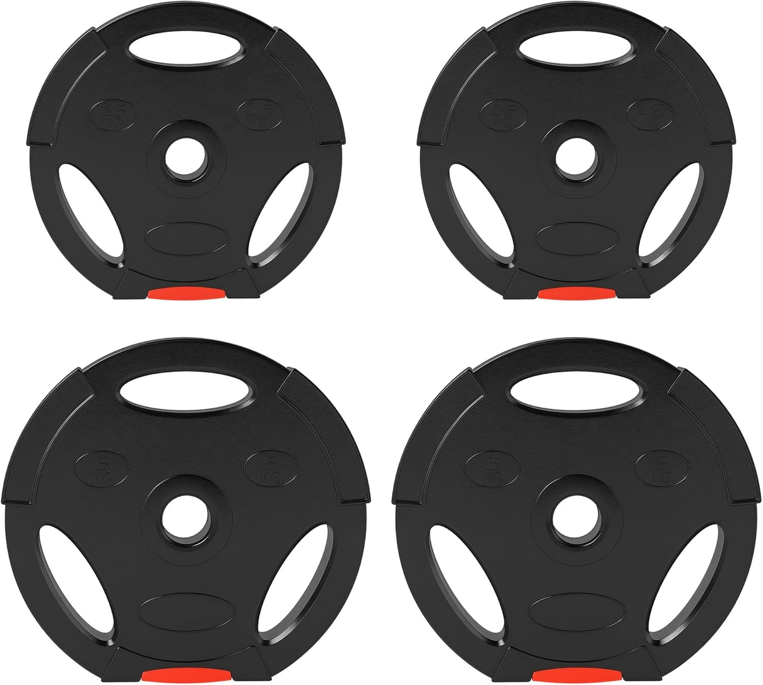 SPORTNOW Juego De Discos Pesas De 4 Piezas Discos De Pesas Total 15 Kg a 30 Kg 2