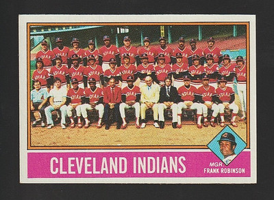 1976 Topps #477 Cleveland Indians Un-Marked Team Check List - 338   