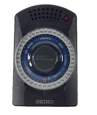 Seiko S-Yard Quartz Metronome TESTED SQ50 Portable W/ Stand 9V Battery Powered