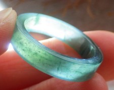 Video Certified Green Natural A JADE Jadeite Rectangle RING USA. 9.75    725485