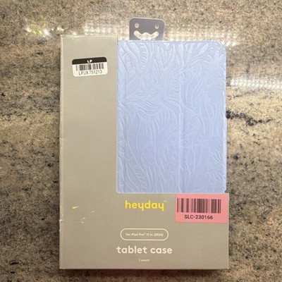 heyday Folding Folio Case for iPad Pro 11 in (2024) Light Blue Pencil Holder