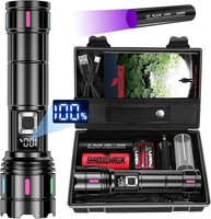 Taschenlampe Led Aufladbar 500000 Lumen, Wasserdicht, USB-C, Camping, Outdoor,