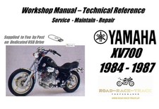 Yamaha XV700 XV 700 Service Repair Workshop Manual USB 1984 - 1987