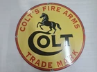 COLT'S FIRE ARMS 29 X 29 INCHES PORCELAIN ENAMEL SIGN