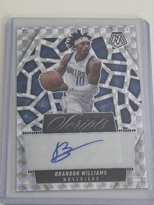 Panini Mosaic 2024-25 Brandon Williams Scripts Auto #MS-BWD Mavericks