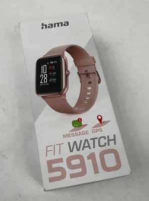 Hama Smartwatch Fit Watch 5910 GPS Wasserdicht Herzfrequenz Schrittzähler Rosa