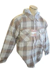 Moose Creek Men's Long Sleeve Quilted Flannel Khaki- NEW!