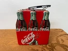 Vintage Coca Cola Lunch Box Tin w Handle Coke 6-Pack Bottle Collectible