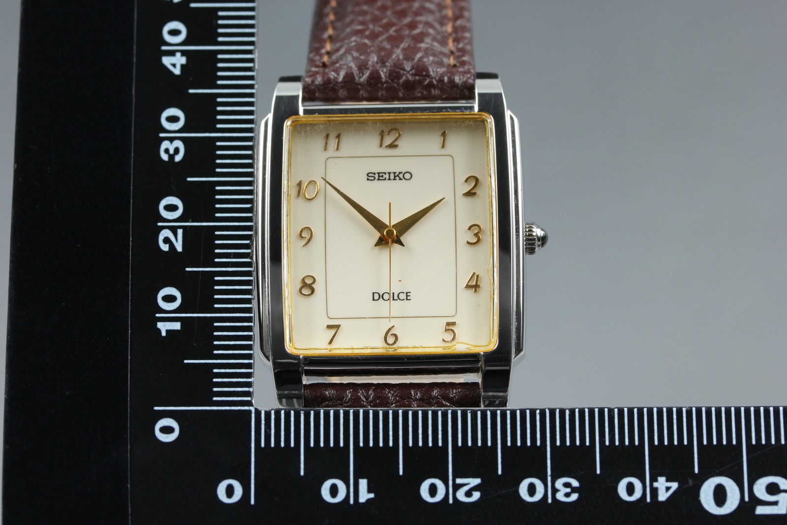 Near MINT] Seiko Dolce 5E31-5000 28mm Tank Cream Dia… - Gem