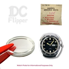 Caravelle 11OKACB Diver Watch Crystal 745AW 30.7 mm White Ring Case 745 NOS