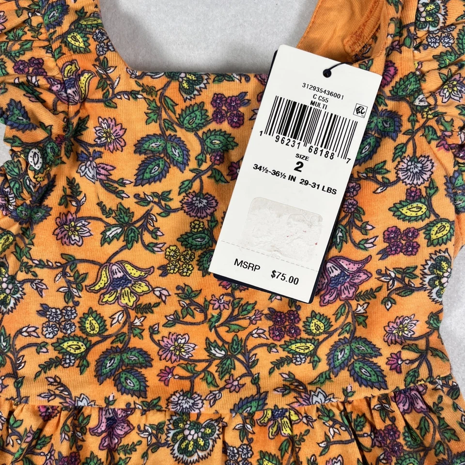 Vestido floral con volantes florales talla 2 Polo Ralph Lauren para niñas pequeñas precio de venta sugerido por el fabricante 75 USD Foto 3 de 4