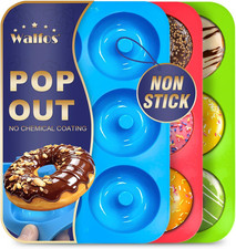 Walfos Non-Stick Donut Pan For Baking-Silicone Doughnut Mold, BPA FREE, Just Pop