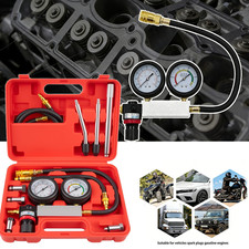 Cylinder Leak Down Tester Car Gasoline Engine Dual Gauge Leakdown Detector Tool