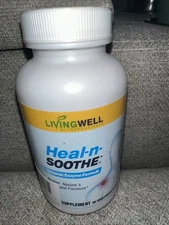LivingWell Nutraceuticals Heal-N-Soothe Systemic- Enzyme Formula 90 CAPS 11/26