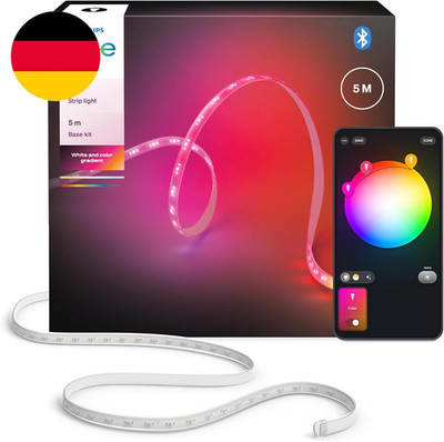Philips Hue Flux 5M Led-Lightstrip, 1200 Lm Lichtband, Flexible Innenbeleuchtung