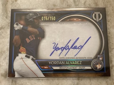 #015/150 Yordan Alvarez 2020 Topps Tribute Auto Rookie Card (AL MVP?)